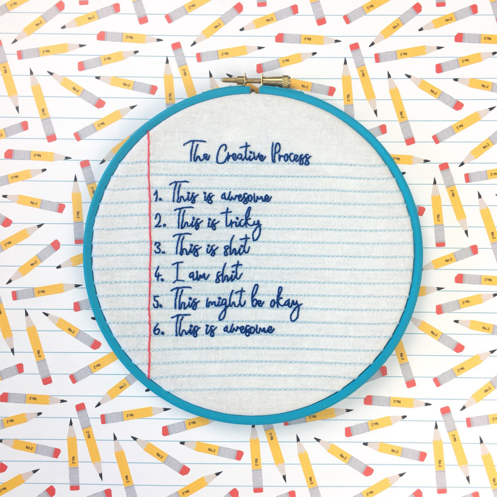 Creative Process embroidery | Hello! Hooray!